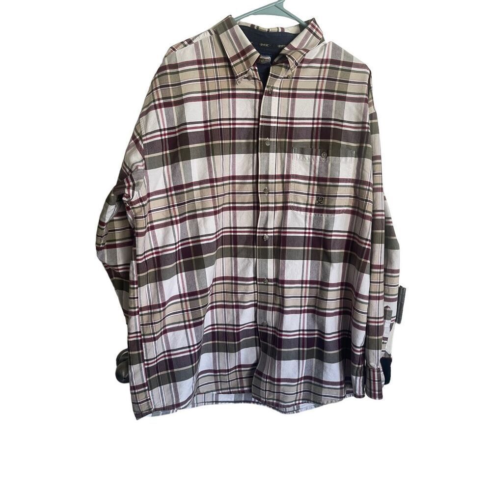 Twenty X Mens Multicolor Plaid Button-Down Shirt Size XX